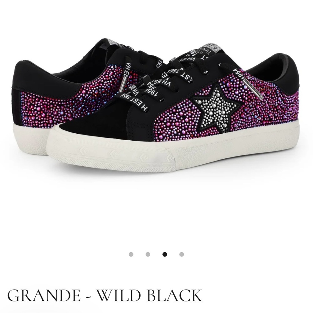 Vintage Havana Grande Wild Black and Pink Women's Sparkle Sneakers - Size 10